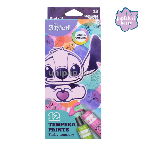 temperové barvy Colorino Stitch Pastel 12 barev
