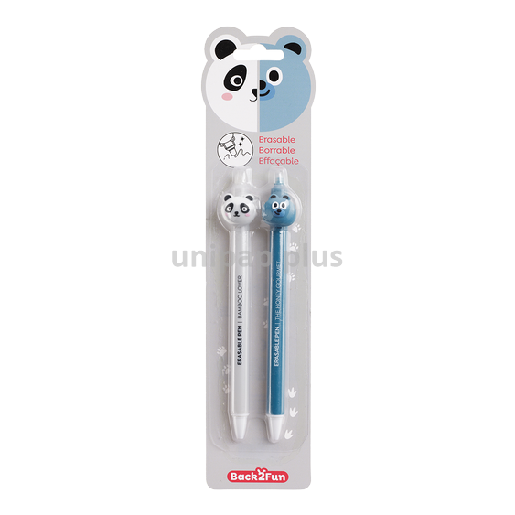 gumovatelné pero Miquelrius sada 2 ks - Panda, medvěd