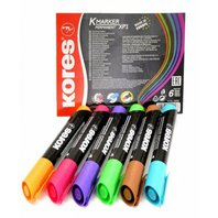 popisovač permanentní Kores kulatý hrot sada 6 barev