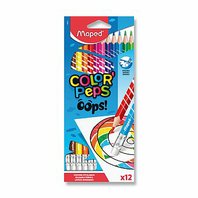 pastelky Maped Color Peps Oops bezdřevé s pryží 12 ks