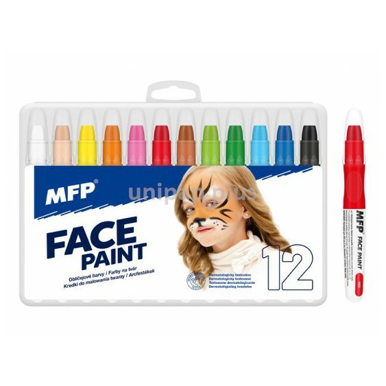 barvy na obličej MFP 12 ks set