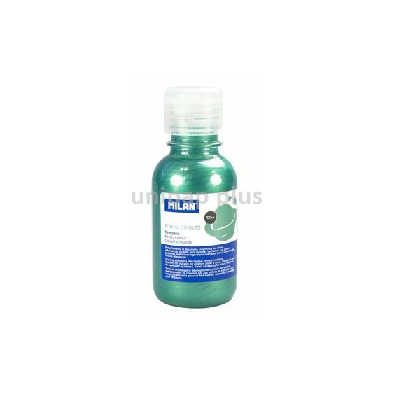 barva temperová Milan 125 ml metalická zelená 033461