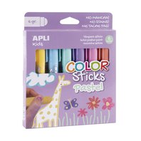 temperové barvy suché Apli 6g, 6 ks pastelových barev