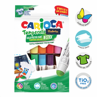 barvy temperové na textil - tyčinka 10 ks