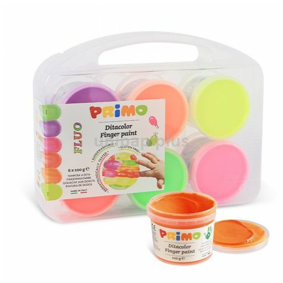 Prstové barvy Primo Fluo sada 6 x 100 g