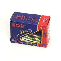 dopisní spony RON 452 oblé barevné 28 mm 75 ks