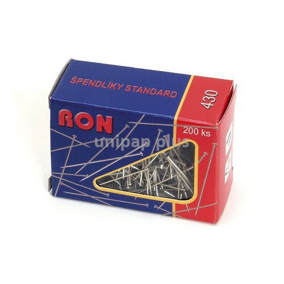 špendlíky RON 430 s kovovou hlavičkou 200 ks