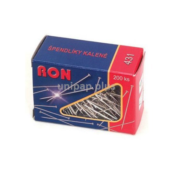 špendlíky RON 431 kalené s kovovou hlavičkou 200 ks