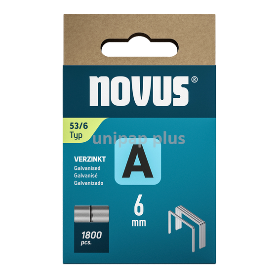 drátky Novus typ A 53/6 mm 1800 ks do sponkovačky