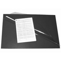 podložka na stůl 67 x 44 cm s průhlednou deskou černá