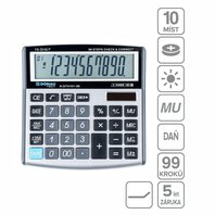 kalkulačka Donau 4101, 10 číslic, stříbrná