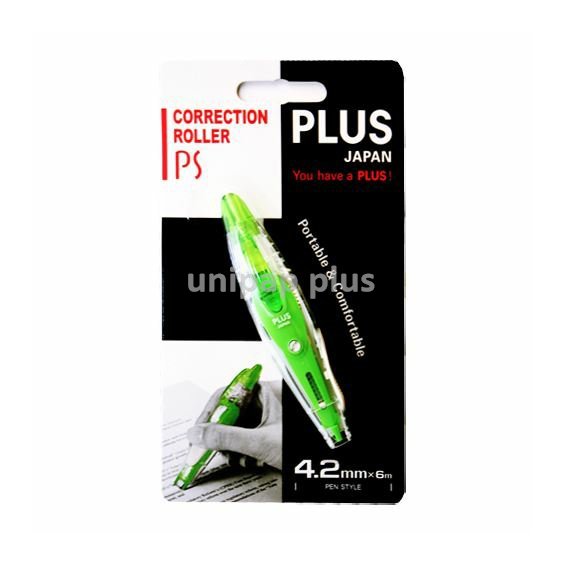 opravná páska Plus PS WH-034, 4,2 mm x 6 m zelená