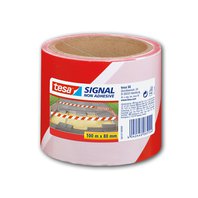 lepící páska 50 mm x 33 m PVC výstražná Tesa červeno-bílá