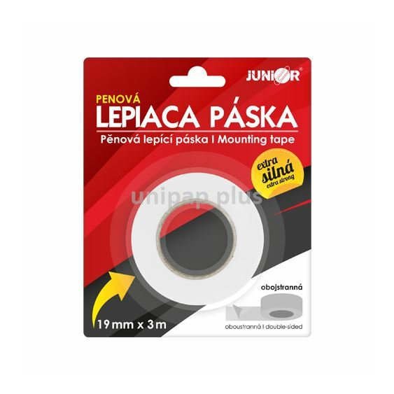 lepící páska oboustranná 19 mm x 3 m pěnová