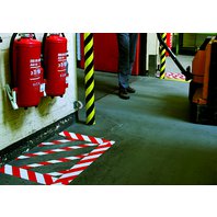 lepící páska 50 mm x 66 m PVC výstražná Tesa červeno-bílá universal