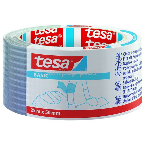 lepící páska Tesa Basic stříbrná 50 mm x 25 m