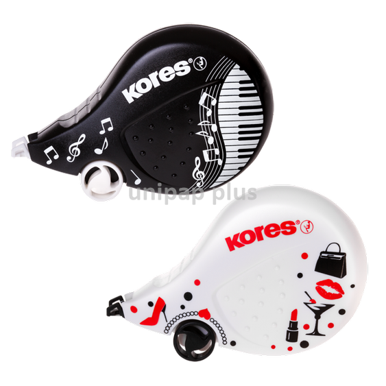 opravná páska Kores Scooter Black White 4,2 mm x 8 m mix motivů