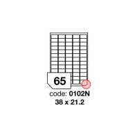 samolepící etiketa A4 R0100 bílá 38 x 21,2 mm 65 etiket