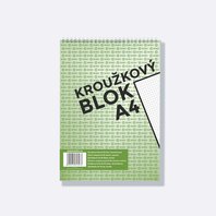blok A4 čtvereček Bobo kroužkový
