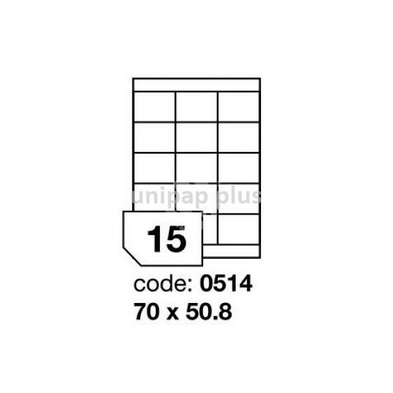 samolepící etiketa A4 R0100 bílá 70 x 50,8 mm 15 etiket 100 ks