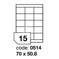 samolepící etiketa A4 R0100 bílá 70 x 50,8 mm 15 etiket 100 ks