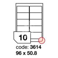 samolepící etiketa A4 R0100 bílá 96 x 50,8 mm 10 etiket 100 ks oblé rohy