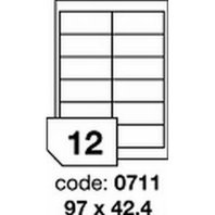 samolepící etiketa A4 R0100 bílá 97 x 42,4 mm 12 etiket 100 ks
