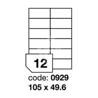 samolepící etiketa A4 R0100 bílá 105 x 49,6 mm 12 etiket 100 ks