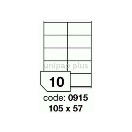 samolepící etiketa A4 R0100 bílá 105 x 57 mm 10 etiket 100 ks