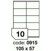 samolepící etiketa A4 R0100 bílá 105 x 57 mm 10 etiket 100 ks