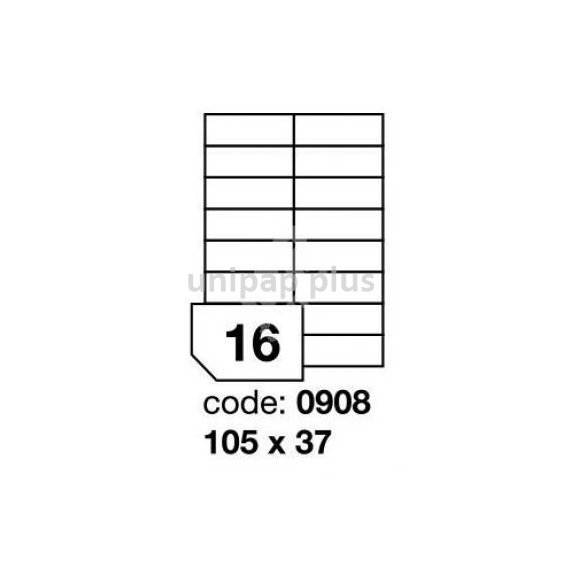 samolepící etiketa A4 R0100 bílá 105 x 37 mm 16 etiket 100 ks