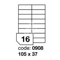 samolepící etiketa A4 R0100 bílá 105 x 37 mm 16 etiket 100 ks