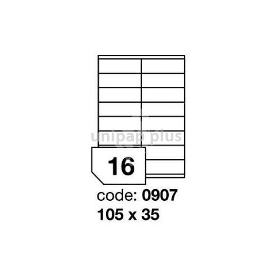 samolepící etiketa A4 R0100 bílá 105 x 35 mm 16 etiket 100 ks