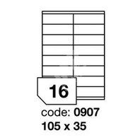 samolepící etiketa A4 R0100 bílá 105 x 35 mm 16 etiket 100 ks