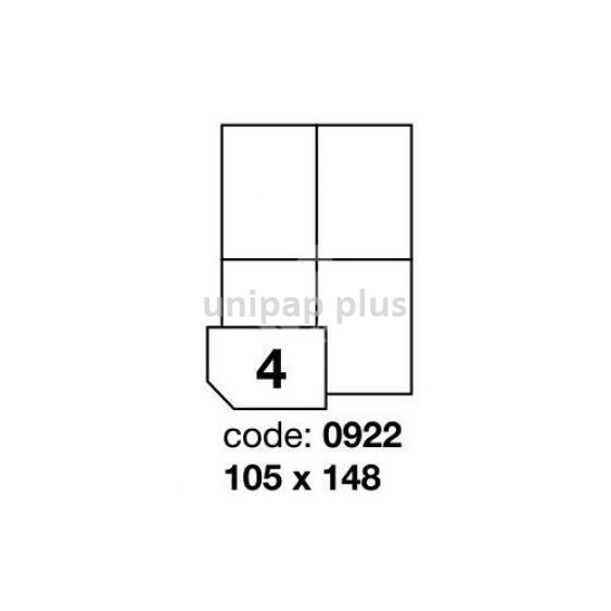 samolepící etiketa A4 R0100 bílá 105 x 148 mm 4 etikety 100 ks