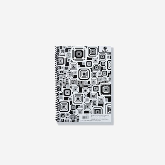 blok A5 linka Black & white boční spirála