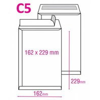 taška C5 samolepící s odnímatelnou páskou bílá