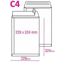 taška C4 samolepící s odnímatelnou páskou bílá