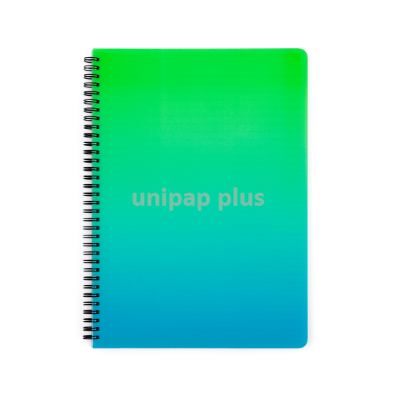 Twin wire blok A4 PP Ombre zelená