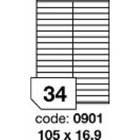 samolepící etiketa A4 R0100 bílá 105 x 16,9 mm 34 etiket