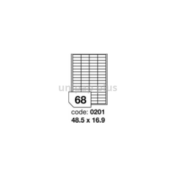 samolepící etiketa A4 R0100 bílá 48,5 x 16,9 mm 68 etiket