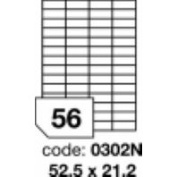samolepící etiketa A4 R0100 bílá 52,5 x 21,2 mm 56 etiket 100 ks