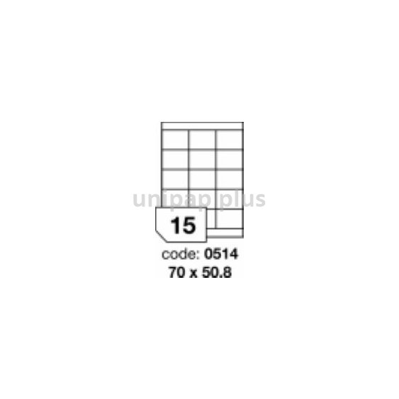samolepící etiketa A4 R0100 bílá 70 x 50,8 mm 15 etiket