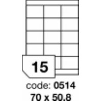 samolepící etiketa A4 R0100 bílá 70 x 50,8 mm 15 etiket