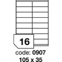 samolepící etiketa A4 R0100 bílá 105 x 35 mm 16 etiket