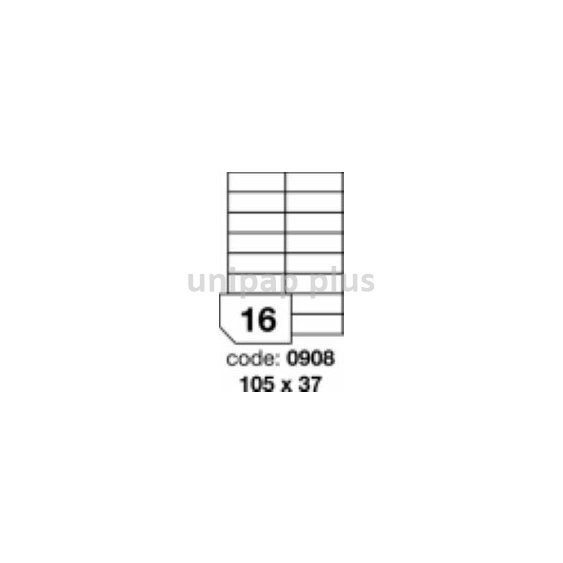 samolepící etiketa A4 R0100 bílá 105 x 37 mm 16 etiket