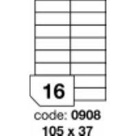 samolepící etiketa A4 R0100 bílá 105 x 37 mm 16 etiket