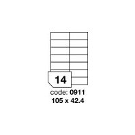 samolepící etiketa A4 R0100 bílá 105 x 42,4 mm 14 etiket