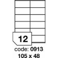 samolepící etiketa A4 R0100 bílá 105 x 48 mm 12 etiket