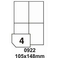 samolepící etiketa A4 R0100 bílá 105 x 148 mm 4 etikety